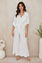 Load image into Gallery viewer, LINEN SMOCKED WAIST PALAZZO PANT (23.2275/224019/80806-LINEN