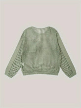 Load image into Gallery viewer, Hollow Out Knit Drop Sleeve Sweater