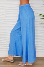 Load image into Gallery viewer, LINEN SMOCKED WAIST PALAZZO PANT (23.2275/224019/80806-LINEN