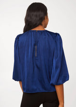 Load image into Gallery viewer, Hadley Top Navy Satin