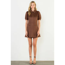 Load image into Gallery viewer, Suede Short Sleeeve Dress