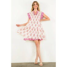 Load image into Gallery viewer, Sleeveless Pintuck Floral Print Dress