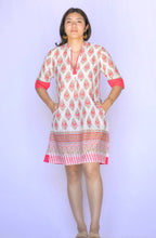 Load image into Gallery viewer, Amelia Dress - Beige/red