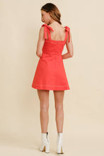 Load image into Gallery viewer, STRAP TIE FLOWY MINI DRESS