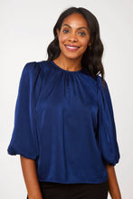 Load image into Gallery viewer, Hadley Top Navy Satin