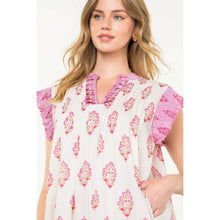 Load image into Gallery viewer, Sleeveless Pintuck Floral Print Dress