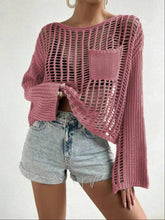 Load image into Gallery viewer, Hollow Out Knit Drop Sleeve Sweater