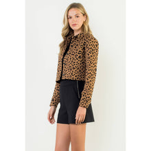 Load image into Gallery viewer, Cheetah Print Cropped Jacket