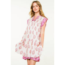 Load image into Gallery viewer, Sleeveless Pintuck Floral Print Dress