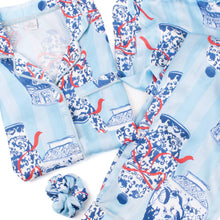 Load image into Gallery viewer, Holiday Ginger Jar Stripe Satin Pant PJ Set