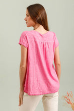 Load image into Gallery viewer, Front blouse 100% Linen back 95% cotton 5% elastane REF.3856