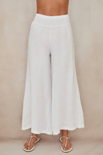 Load image into Gallery viewer, LINEN SMOCKED WAIST PALAZZO PANT (23.2275/224019/80806-LINEN