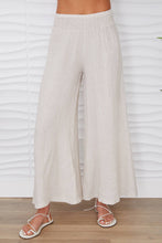 Load image into Gallery viewer, LINEN SMOCKED WAIST PALAZZO PANT (23.2275/224019/80806-LINEN