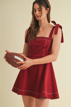 Load image into Gallery viewer, STRAP TIE FLOWY MINI DRESS
