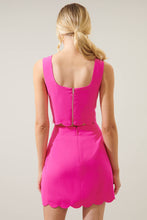 Load image into Gallery viewer, Ferriera Scalloped Square Neck Cropped Tank