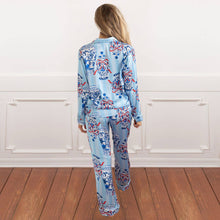 Load image into Gallery viewer, Holiday Ginger Jar Stripe Satin Pant PJ Set