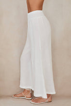 Load image into Gallery viewer, LINEN SMOCKED WAIST PALAZZO PANT (23.2275/224019/80806-LINEN