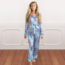Load image into Gallery viewer, Holiday Ginger Jar Stripe Satin Pant PJ Set