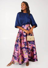 Load image into Gallery viewer, Hadley Top Navy Satin