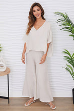 Load image into Gallery viewer, LINEN SMOCKED WAIST PALAZZO PANT (23.2275/224019/80806-LINEN