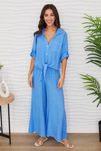 Load image into Gallery viewer, LINEN SMOCKED WAIST PALAZZO PANT (23.2275/224019/80806-LINEN