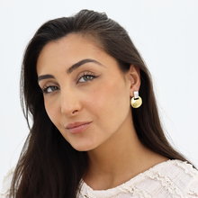 Load image into Gallery viewer, Mixed Metal Short Drop Earrings