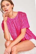 Load image into Gallery viewer, Sequin Short-Sleeve Party Clubwear Blouse VT60101