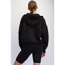 Load image into Gallery viewer, QUILTED QUARTER ZIP HOODIE JACKET