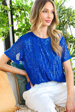 Load image into Gallery viewer, Sequin Short-Sleeve Party Clubwear Blouse VT60101