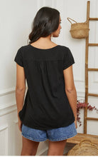 Load image into Gallery viewer, Front blouse 100% Linen back 95% cotton 5% elastane REF.3856