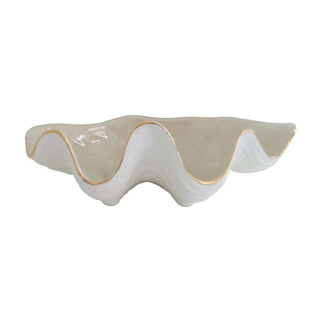 Clam Shell Bowl Beige