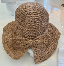 Load image into Gallery viewer, Packable Raffia Sun Hat

