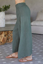 Load image into Gallery viewer, LINEN SMOCKED WAIST PALAZZO PANT (23.2275/224019/80806-LINEN