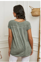 Load image into Gallery viewer, Front blouse 100% Linen back 95% cotton 5% elastane REF.3856