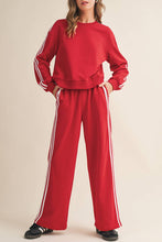 Load image into Gallery viewer, Stripe Cropped Top & Wide Leg Pants 2pcs Set | S-XL
