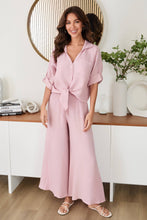Load image into Gallery viewer, LINEN SMOCKED WAIST PALAZZO PANT (23.2275/224019/80806-LINEN