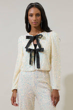 Load image into Gallery viewer, Katy Sequin Bow Tie Cardigan
