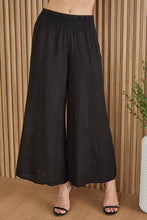 Load image into Gallery viewer, LINEN SMOCKED WAIST PALAZZO PANT (23.2275/224019/80806-LINEN