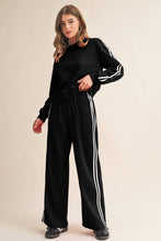 Load image into Gallery viewer, Stripe Cropped Top & Wide Leg Pants 2pcs Set | S-XL