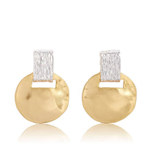 Load image into Gallery viewer, Mixed Metal Short Drop Earrings