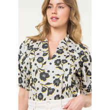 Load image into Gallery viewer, Puff Sleeve Flower Print Top