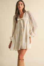 Load image into Gallery viewer, LD1678 Sheer Floral Mini Dress with Balloon Sleeves
