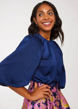 Load image into Gallery viewer, Hadley Top Navy Satin