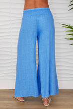 Load image into Gallery viewer, LINEN SMOCKED WAIST PALAZZO PANT (23.2275/224019/80806-LINEN
