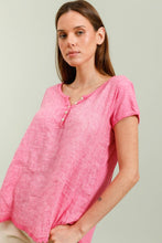 Load image into Gallery viewer, Front blouse 100% Linen back 95% cotton 5% elastane REF.3856