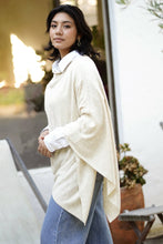 Load image into Gallery viewer, Cashmere Poncho Oatmeal