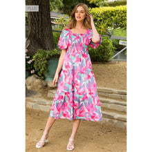 Load image into Gallery viewer, /Size XL/ Puff Sleeve Flower Print Dress
