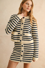 Load image into Gallery viewer, J5163ST   BUTTON DOWN STRIPED CARDIGAN
