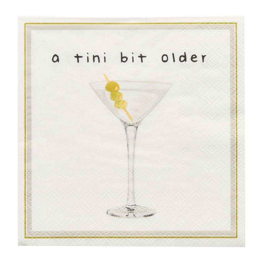 'A Tini Bit Older' Cocktail Napkins/26pk