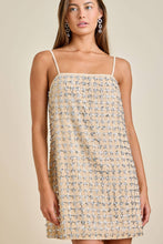Load image into Gallery viewer, FLOWER SEQUIN EMBLISHED SLEEVELESS MINI DRESS
